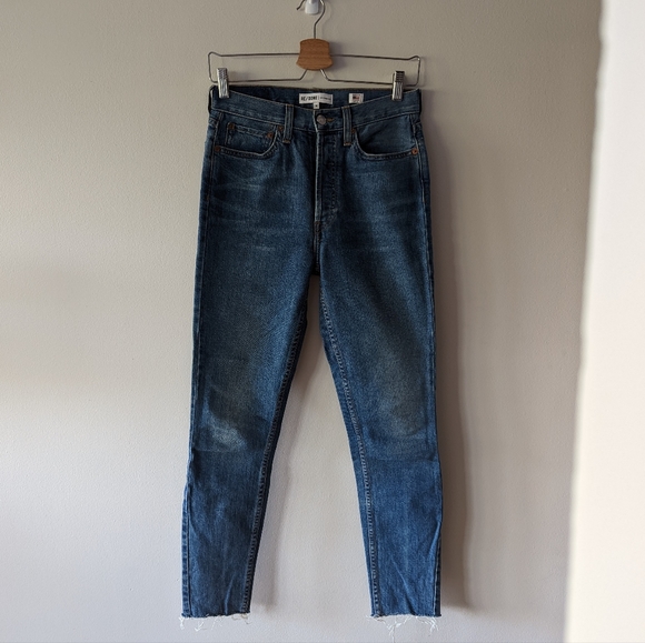 Re/Done Denim - RE/DONE Originals High Rise Ankle Crop in Medium